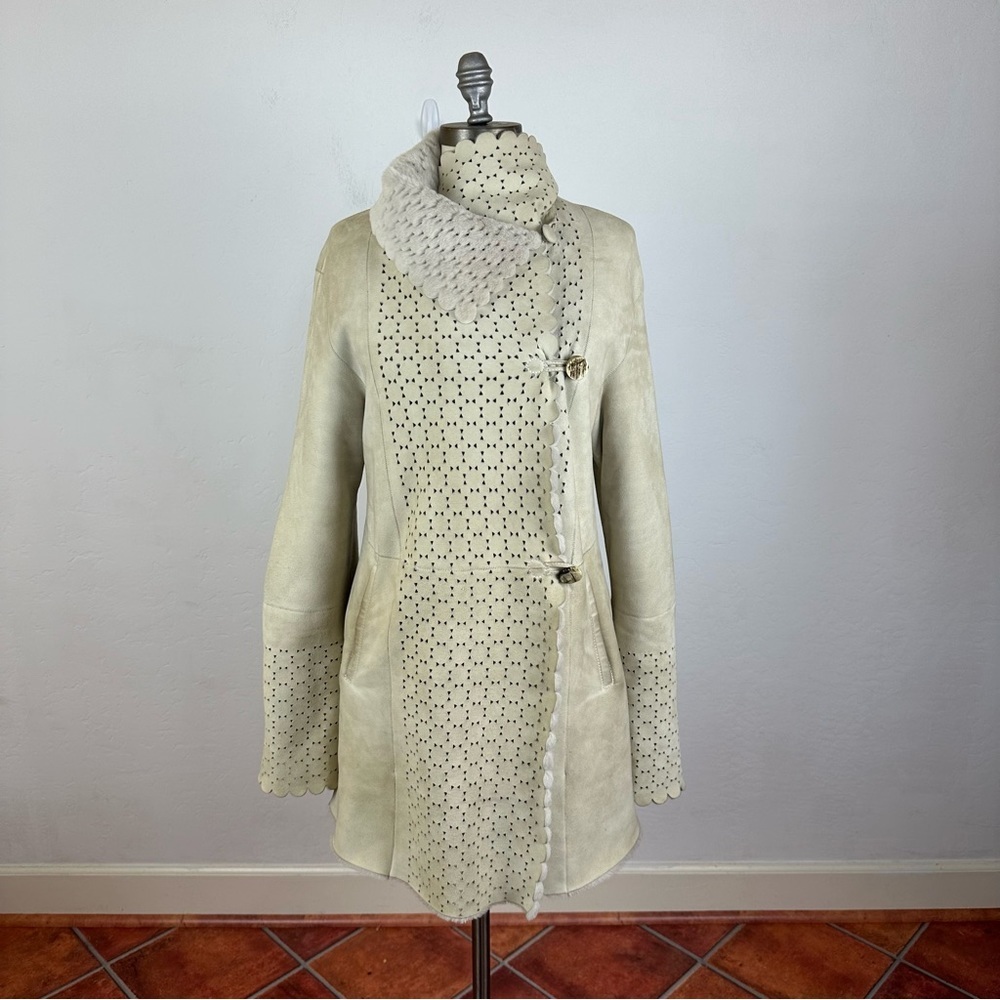 Italian Leather Shearling Woman’s Coat